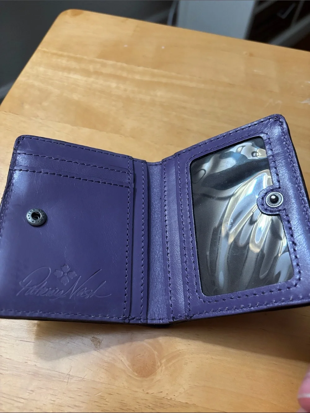 Patricia Nash Purple Perforated Leather Wallet